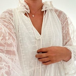 Zara white lace mini dress